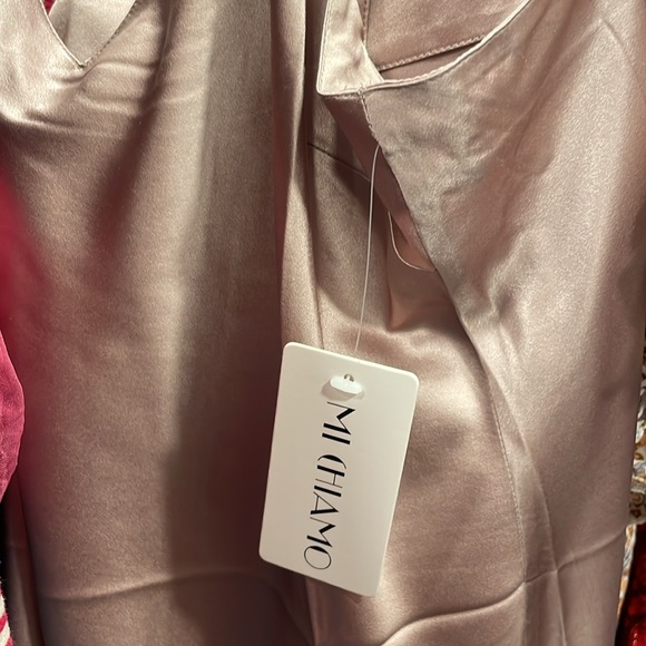 100% silk mauve dress size 2 NWT slip dress - Picture 4 of 6